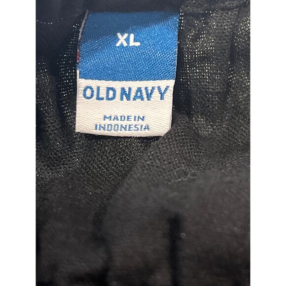 Old Navy Women Waist-Defined Linen-Blend Crop Smocked Cami Jumpsuit SZ XL Black - Picture 7 of 7